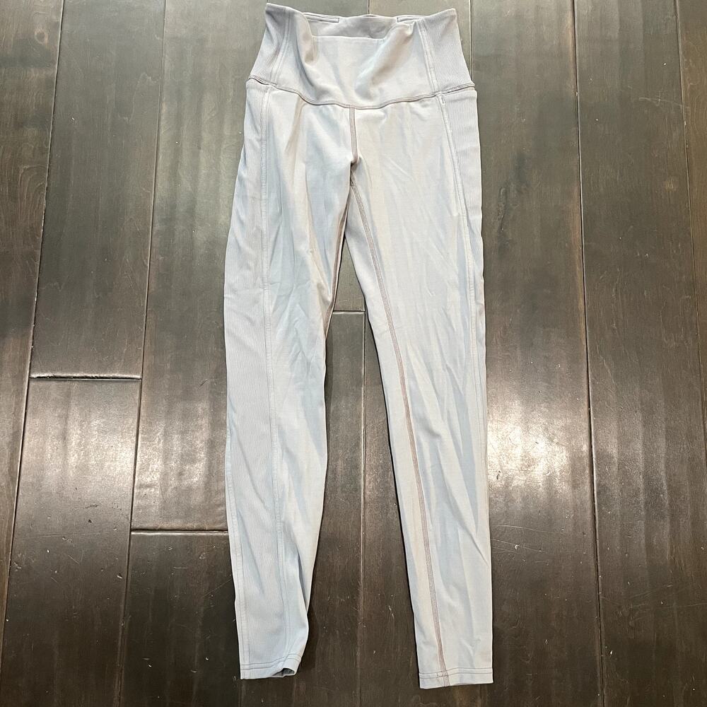 Lululemon Wunder Under High-Rise Tight *Rib 28" Steam Blue Women's Size 6